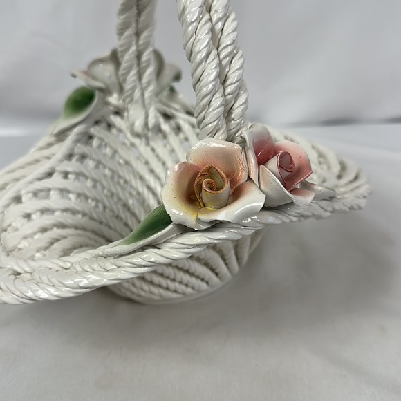 Lanzarin Ceramic Capodimonte Roses Made in Italy - Picture 6 of 16